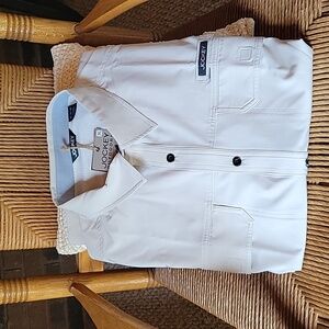 Jockey Outdoors Short Sleeve Fishing Shirt, cream, size 3XL